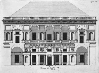 Design för det kungliga palatset i Caserta, 1756